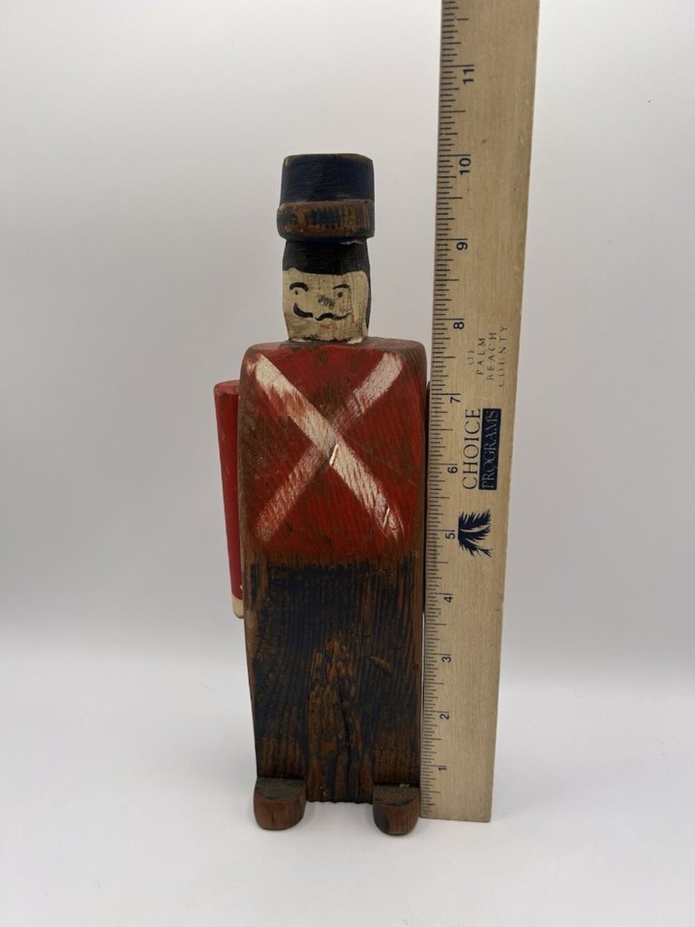 HTF Wolf Creek Folk Art Carved Wood Wood Soldier Cavalry Military Army Guard - Picture 2 of 13